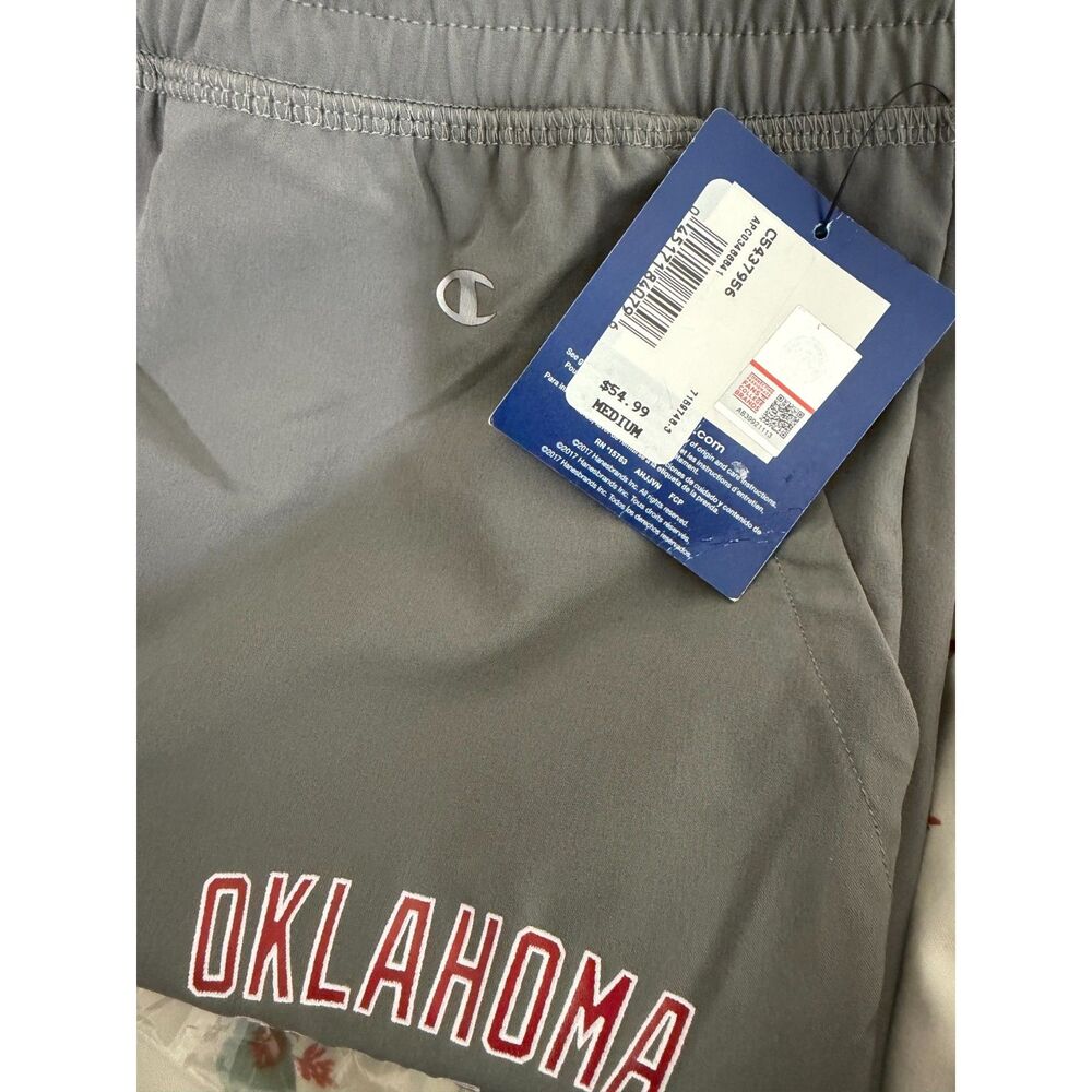 Champion Oklahoma Sooners Wind Jogger Pants NWT Gray Men's Medium - Picture 2 of 11